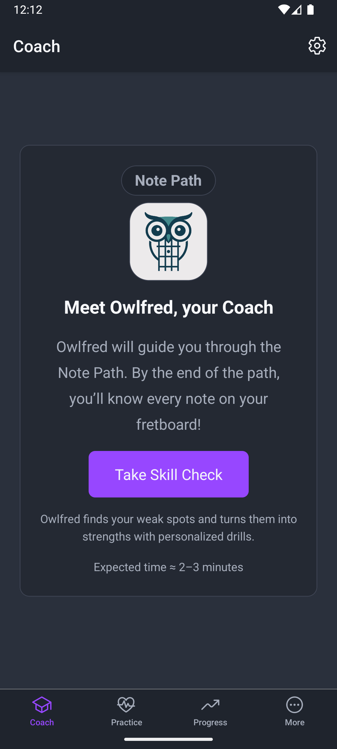 Owlfred asks for a 60‑second Starting Point
